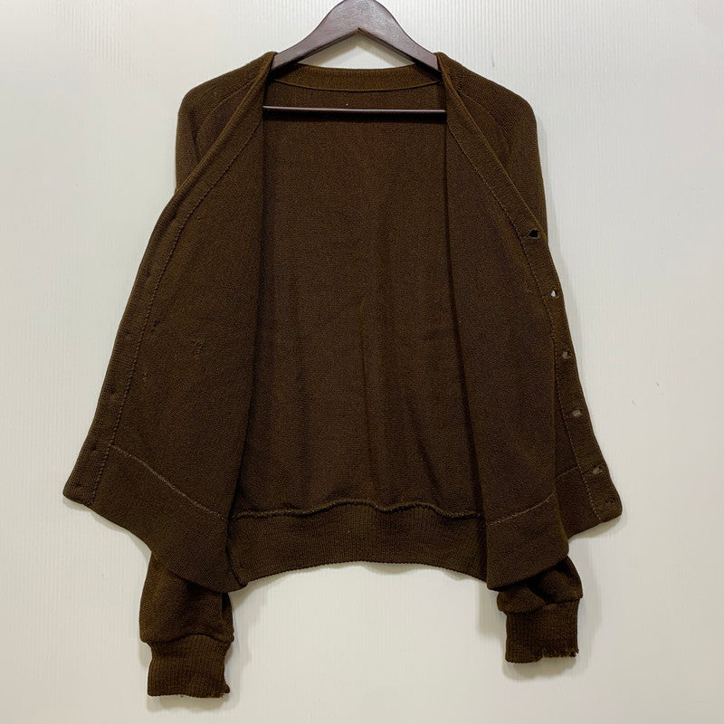 【現状渡し品】【メンズ】 USED CARDIGAN カーディガン 長袖 146-260921-as-35-izu サイズ：M カラー：ブラウン 万代Net店