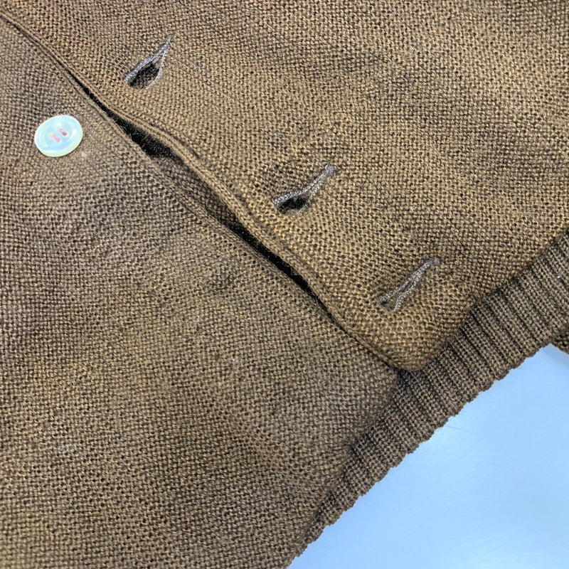 【現状渡し品】【メンズ】 USED CARDIGAN カーディガン 長袖 146-260921-as-35-izu サイズ：M カラー：ブラウン 万代Net店