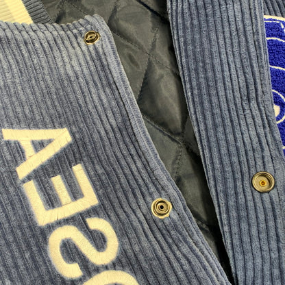 【中古品】【メンズ】 WIND AND SEA × LIBERE VARSITY ウィンダンシー リベーレ JACKET バーシティ ジャケット アウター 142-260915-cs-03-izu サイズ：L カラー：ブルー 万代Net店