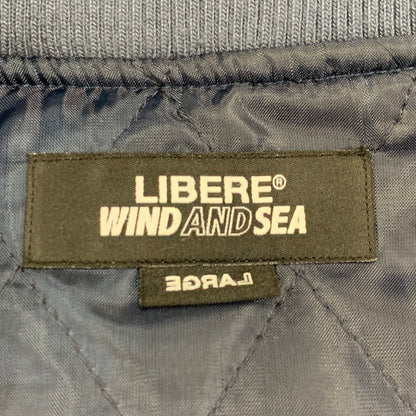 【中古品】【メンズ】 WIND AND SEA × LIBERE VARSITY ウィンダンシー リベーレ JACKET バーシティ ジャケット アウター 142-260915-cs-03-izu サイズ：L カラー：ブルー 万代Net店