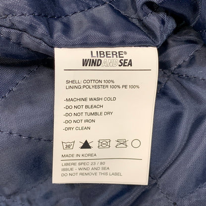 【中古品】【メンズ】 WIND AND SEA × LIBERE VARSITY ウィンダンシー リベーレ JACKET バーシティ ジャケット アウター 142-260915-cs-03-izu サイズ：L カラー：ブルー 万代Net店