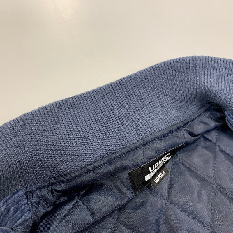 【中古品】【メンズ】 WIND AND SEA × LIBERE VARSITY ウィンダンシー リベーレ JACKET バーシティ ジャケット アウター 142-260915-cs-03-izu サイズ：L カラー：ブルー 万代Net店