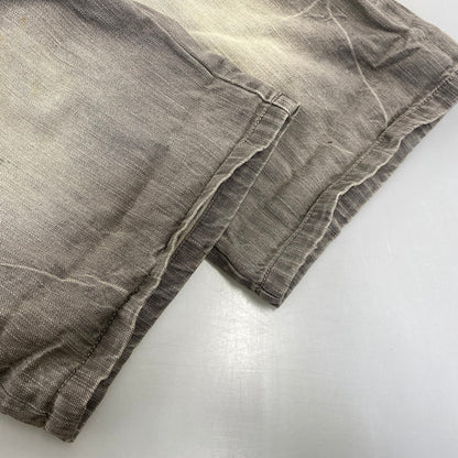 【中古品】【レディース】 EVISU GENES エヴィス ジーンズ カモメ DENIM OVERALL SHORTS デニム オーバーオール ショーツ 168-260922-kh-12-izu サイズ：30 カラー：グレー系 万代Net店