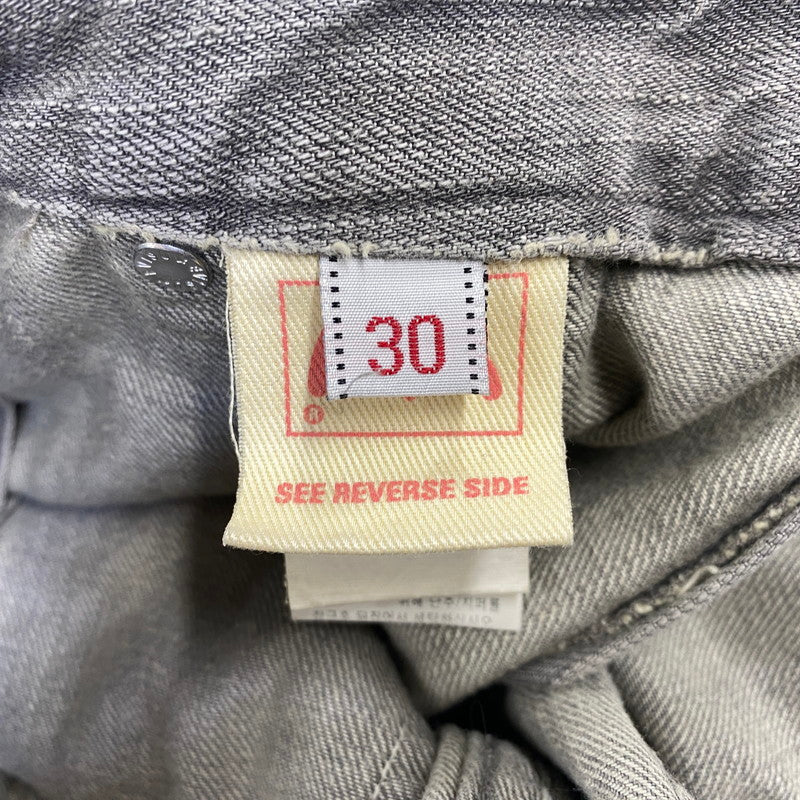 【中古品】【レディース】 EVISU GENES エヴィス ジーンズ カモメ DENIM OVERALL SHORTS デニム オーバーオール ショーツ 168-260922-kh-12-izu サイズ：30 カラー：グレー系 万代Net店