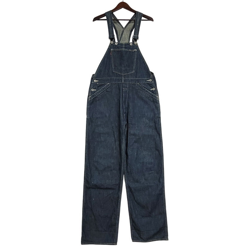【中古品】【メンズ】 EVISU エヴィス ビックカモメ PAINT DOUBLEKNEE DENIM OVERALL ペイント ダブルニー デニム オーバーオール 145-260916-ya-10-izu サイズ：30 カラー：インディゴ 万代Net店