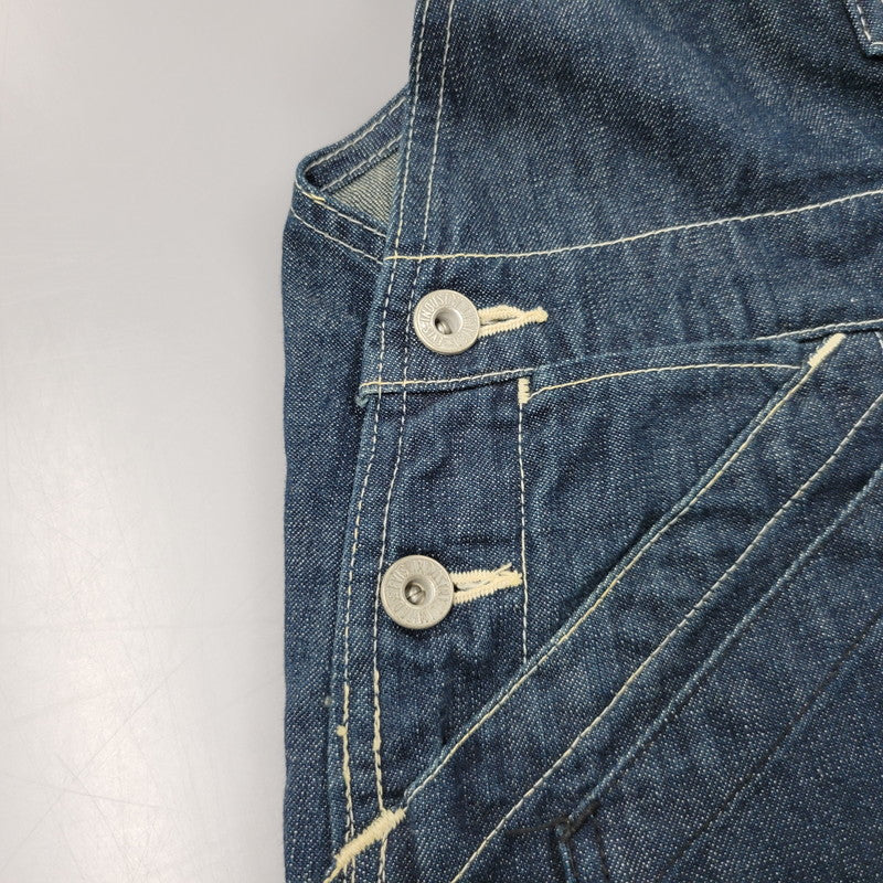 【中古品】【メンズ】 EVISU エヴィス ビックカモメ PAINT DOUBLEKNEE DENIM OVERALL ペイント ダブルニー デニム オーバーオール 145-260916-ya-10-izu サイズ：30 カラー：インディゴ 万代Net店