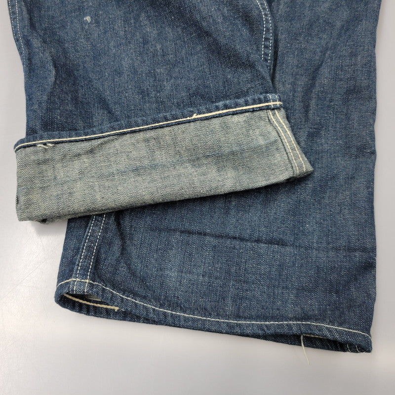 【中古品】【メンズ】 EVISU エヴィス ビックカモメ PAINT DOUBLEKNEE DENIM OVERALL ペイント ダブルニー デニム オーバーオール 145-260916-ya-10-izu サイズ：30 カラー：インディゴ 万代Net店