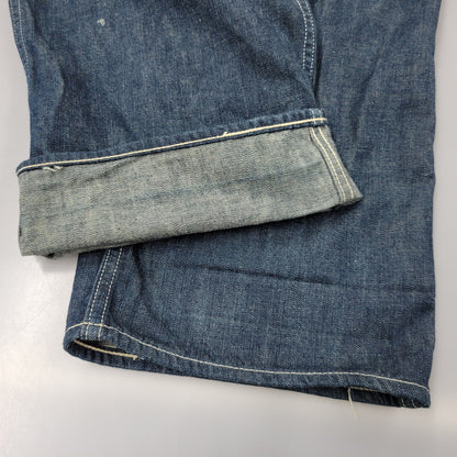 【中古品】【メンズ】 EVISU エヴィス ビックカモメ PAINT DOUBLEKNEE DENIM OVERALL ペイント ダブルニー デニム オーバーオール 145-260916-ya-10-izu サイズ：30 カラー：インディゴ 万代Net店
