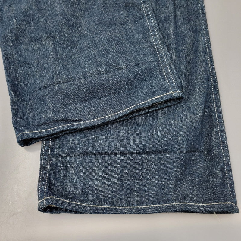 【中古品】【メンズ】 EVISU エヴィス ビックカモメ PAINT DOUBLEKNEE DENIM OVERALL ペイント ダブルニー デニム オーバーオール 145-260916-ya-10-izu サイズ：30 カラー：インディゴ 万代Net店
