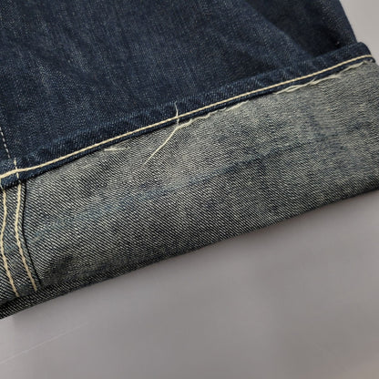 【中古品】【メンズ】 EVISU エヴィス ビックカモメ PAINT DOUBLEKNEE DENIM OVERALL ペイント ダブルニー デニム オーバーオール 145-260916-ya-10-izu サイズ：30 カラー：インディゴ 万代Net店
