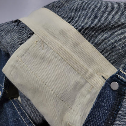 【中古品】【メンズ】 EVISU エヴィス ビックカモメ PAINT DOUBLEKNEE DENIM OVERALL ペイント ダブルニー デニム オーバーオール 145-260916-ya-10-izu サイズ：30 カラー：インディゴ 万代Net店