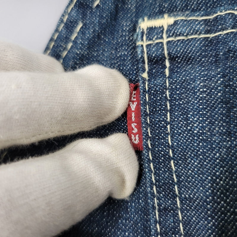 【中古品】【メンズ】 EVISU エヴィス ビックカモメ PAINT DOUBLEKNEE DENIM OVERALL ペイント ダブルニー デニム オーバーオール 145-260916-ya-10-izu サイズ：30 カラー：インディゴ 万代Net店