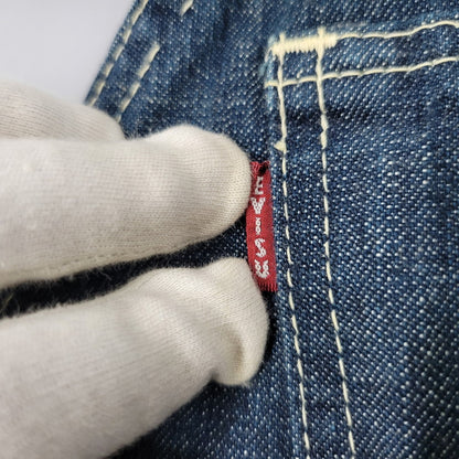 【中古品】【メンズ】 EVISU エヴィス ビックカモメ PAINT DOUBLEKNEE DENIM OVERALL ペイント ダブルニー デニム オーバーオール 145-260916-ya-10-izu サイズ：30 カラー：インディゴ 万代Net店