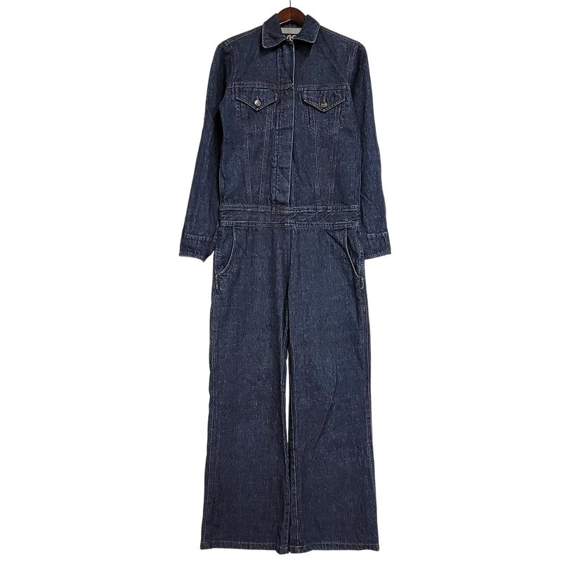 【中古品】【レディース】 EVISU DONNA エヴィス ドンナ カモメ PAINT DENIM ALL-IN-ONE ペイント デニム オールイオンワン 168-260916-ya-11-izu サイズ：US S カラー：インディゴ 万代Net店