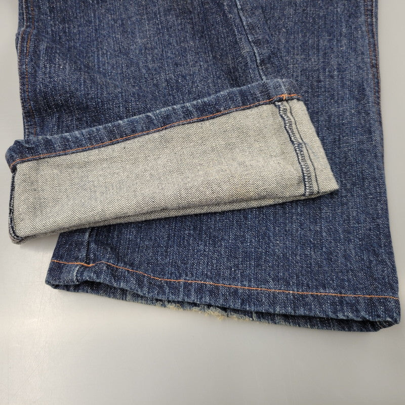 【中古品】【レディース】 EVISU DONNA エヴィス ドンナ カモメ PAINT DENIM ALL-IN-ONE ペイント デニム オールイオンワン 168-260916-ya-11-izu サイズ：US S カラー：インディゴ 万代Net店
