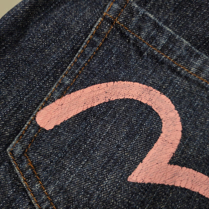 【中古品】【レディース】 EVISU DONNA エヴィス ドンナ カモメ PAINT DENIM ALL-IN-ONE ペイント デニム オールイオンワン 168-260916-ya-11-izu サイズ：US S カラー：インディゴ 万代Net店
