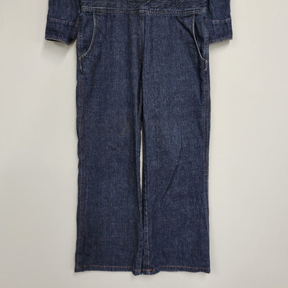 【中古品】【レディース】 EVISU DONNA エヴィス ドンナ カモメ PAINT DENIM ALL-IN-ONE ペイント デニム オールイオンワン 168-260916-ya-11-izu サイズ：US S カラー：インディゴ 万代Net店