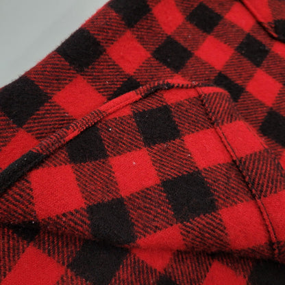 【中古品】【メンズ】 L.L.BEAN エルエルビーン 1632 USA製 80’S WOOL CHECK SHIRT ウール チェック シャツ トップス 長袖 146-260916-ya-02-izu サイズ：M カラー：レッド×ブラック 万代Net店