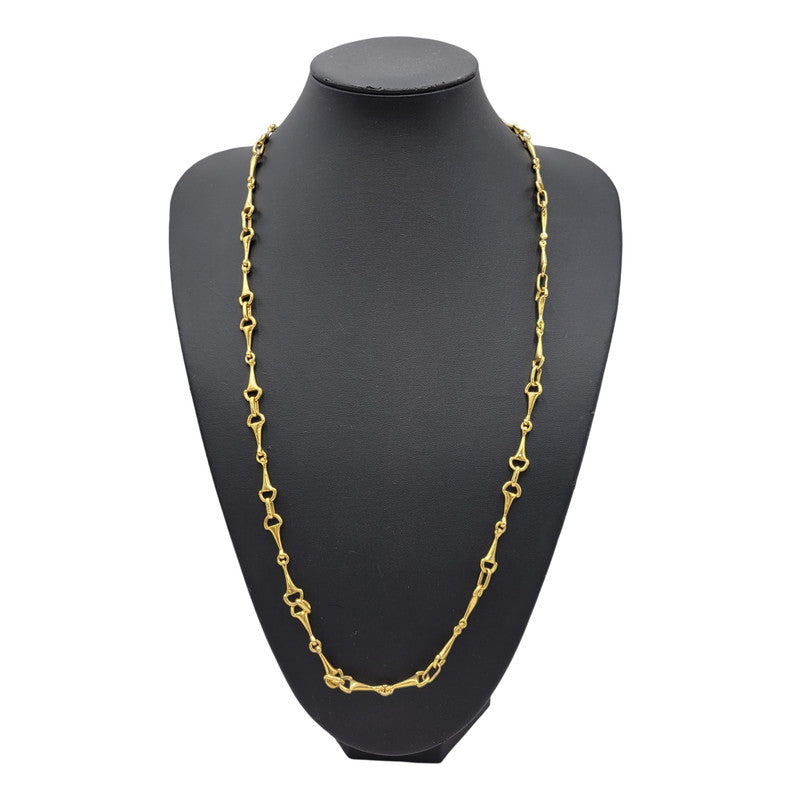 【中古品】【レディース】 OLD CELINE オールドセリーヌ HORSEBIT MOTIF LONG NECKLACE ホースビット モチーフ ロング ネックレス アクセサリー 182-260916-ya-13-izu カラー：ゴールド 万代Net店