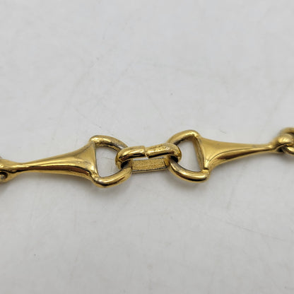 【中古品】【レディース】 OLD CELINE オールドセリーヌ HORSEBIT MOTIF LONG NECKLACE ホースビット モチーフ ロング ネックレス アクセサリー 182-260916-ya-13-izu カラー：ゴールド 万代Net店