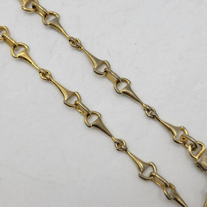 【中古品】【レディース】 OLD CELINE オールドセリーヌ HORSEBIT MOTIF LONG NECKLACE ホースビット モチーフ ロング ネックレス アクセサリー 182-260916-ya-13-izu カラー：ゴールド 万代Net店