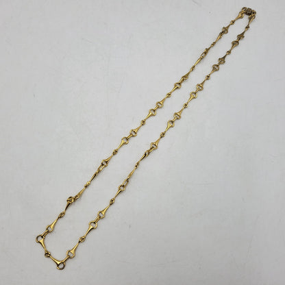 【中古品】【レディース】 OLD CELINE オールドセリーヌ HORSEBIT MOTIF LONG NECKLACE ホースビット モチーフ ロング ネックレス アクセサリー 182-260916-ya-13-izu カラー：ゴールド 万代Net店