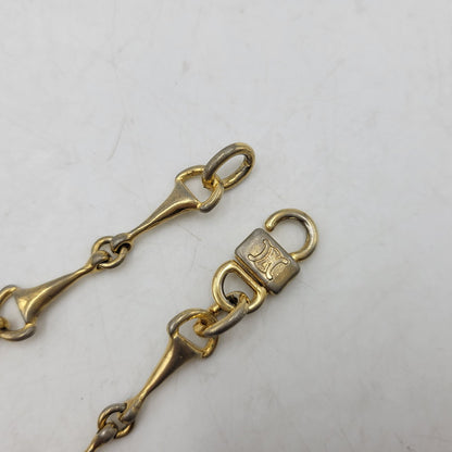 【中古品】【レディース】 OLD CELINE オールドセリーヌ HORSEBIT MOTIF LONG NECKLACE ホースビット モチーフ ロング ネックレス アクセサリー 182-260916-ya-13-izu カラー：ゴールド 万代Net店