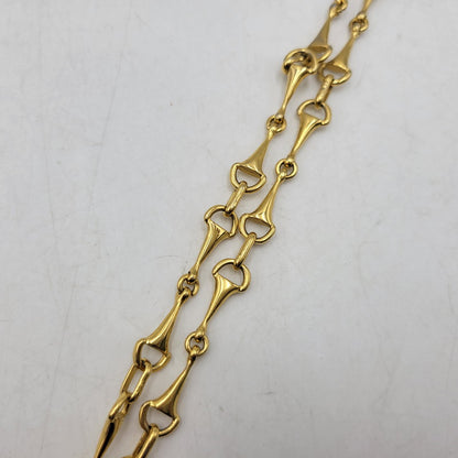 【中古品】【レディース】 OLD CELINE オールドセリーヌ HORSEBIT MOTIF LONG NECKLACE ホースビット モチーフ ロング ネックレス アクセサリー 182-260916-ya-13-izu カラー：ゴールド 万代Net店
