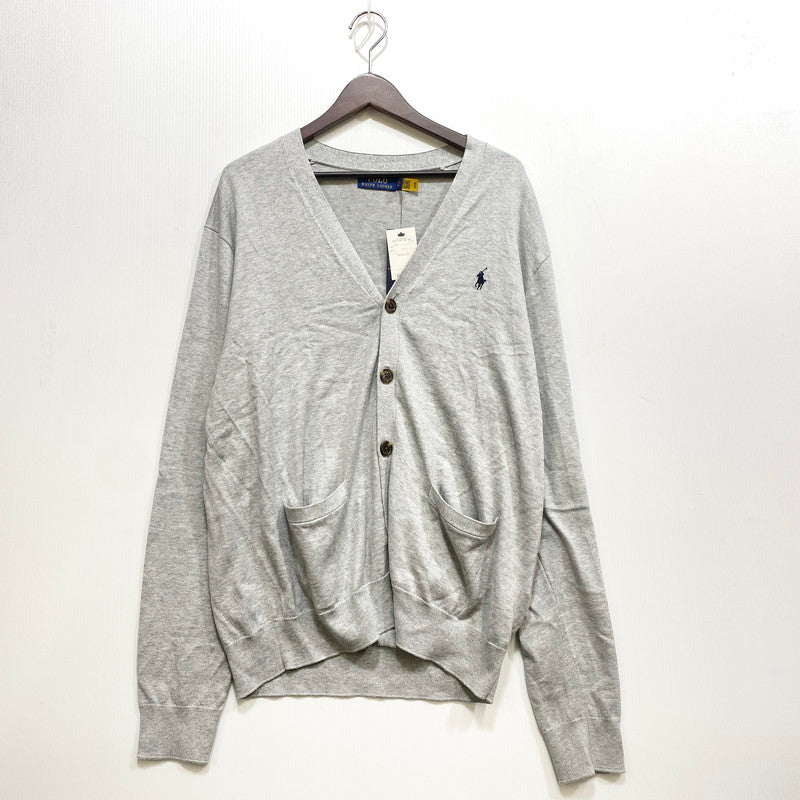 【中古美品】【メンズ】 POLO RALPHLAUREN ポロ ラルフローレン 710890562002 CARDIGANS カーディガン トップス 長袖 147-260915-ya-16-izu サイズ：L カラー：グレー 万代Net店