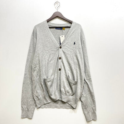【中古美品】【メンズ】 POLO RALPHLAUREN ポロ ラルフローレン 710890562002 CARDIGANS カーディガン トップス 長袖 147-260915-ya-16-izu サイズ：L カラー：グレー 万代Net店