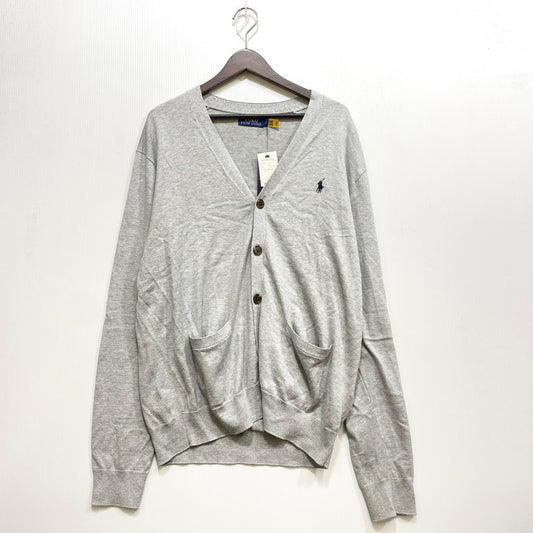 【中古美品】【メンズ】 POLO RALPHLAUREN ポロ ラルフローレン 710890562002 CARDIGANS カーディガン トップス 長袖 147-260915-ya-16-izu サイズ：L カラー：グレー 万代Net店