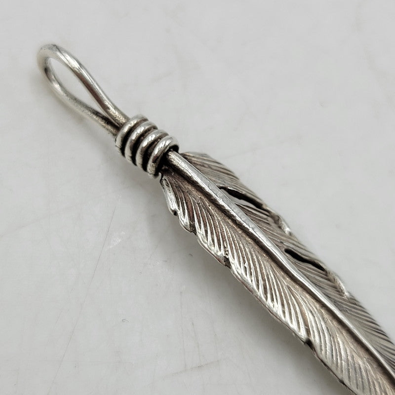 【中古品】【メンズ/レディース】 THE BINGO BROTHERS ビンゴブラザーズ 925 FEATHER TOP フェザー トップ アクセサリー 191-260916-ya-16-izu カラー：シルバー 万代Net店