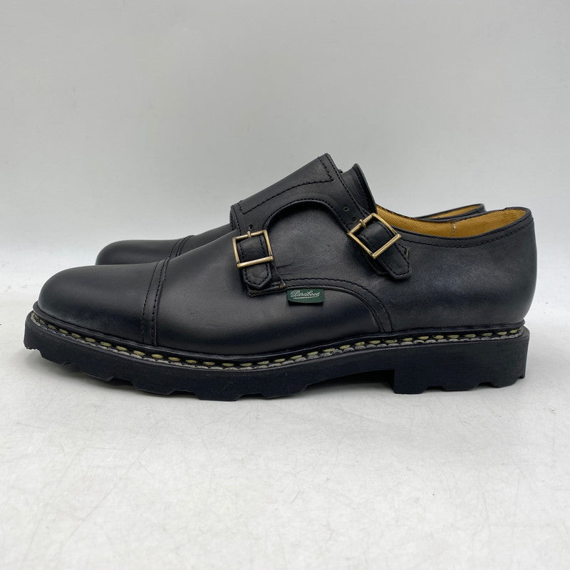 【中古品】【メンズ】 Paraboot パラブーツ 981412 WILLIAM DOUBLE MONK STRAP SHOES ウィリアム ダブルモンクストラップ シューズ 靴 164-260916-ay-05-izu サイズ：8.5 カラー：ブラック 万代Net店