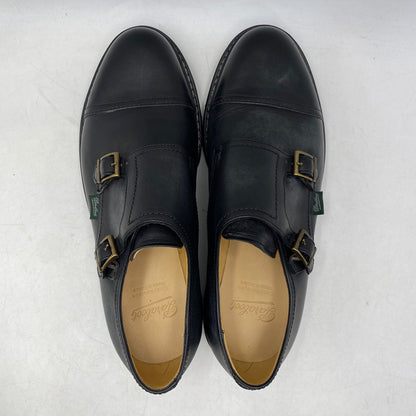 【中古品】【メンズ】 Paraboot パラブーツ 981412 WILLIAM DOUBLE MONK STRAP SHOES ウィリアム ダブルモンクストラップ シューズ 靴 164-260916-ay-05-izu サイズ：8.5 カラー：ブラック 万代Net店