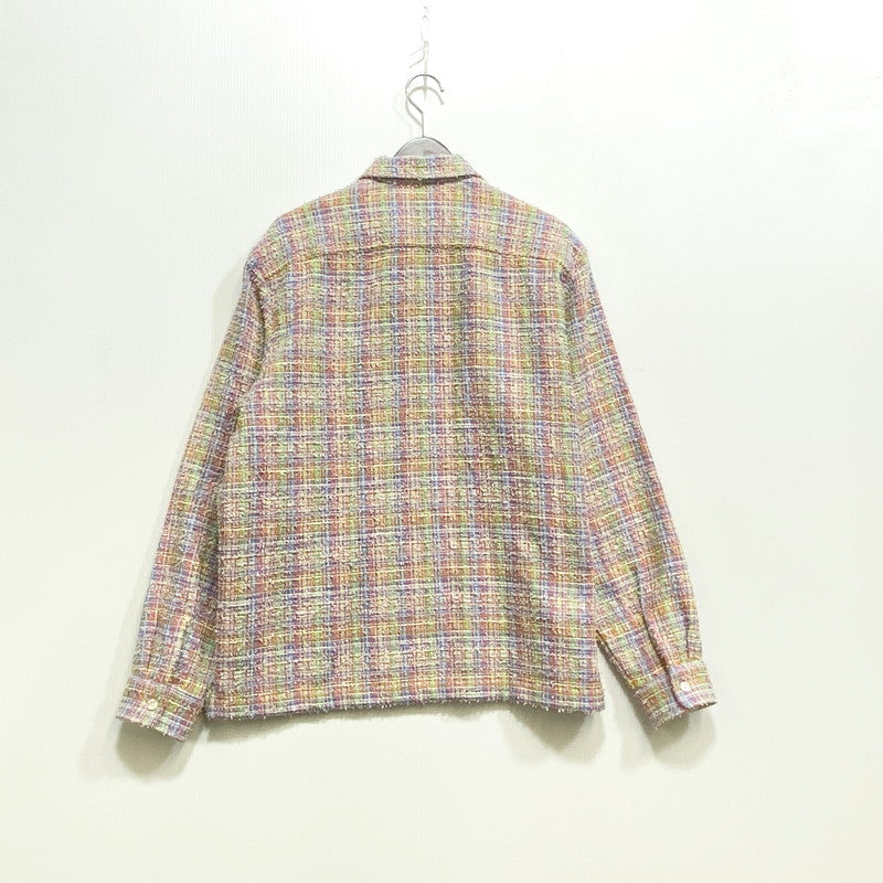 【中古品】【メンズ】 SUPREME シュプリーム BOUCLE ZIPUP SHIRT ブークレ ジップアップ シャツ トップス 長袖 149-260915-ya-07-izu サイズ：M カラー：マルチ 万代Net店