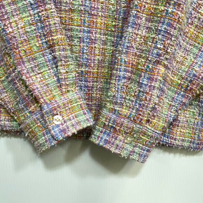 【中古品】【メンズ】 SUPREME シュプリーム BOUCLE ZIPUP SHIRT ブークレ ジップアップ シャツ トップス 長袖 149-260915-ya-07-izu サイズ：M カラー：マルチ 万代Net店