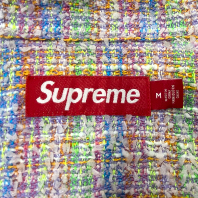 【中古品】【メンズ】 SUPREME シュプリーム BOUCLE ZIPUP SHIRT ブークレ ジップアップ シャツ トップス 長袖 149-260915-ya-07-izu サイズ：M カラー：マルチ 万代Net店