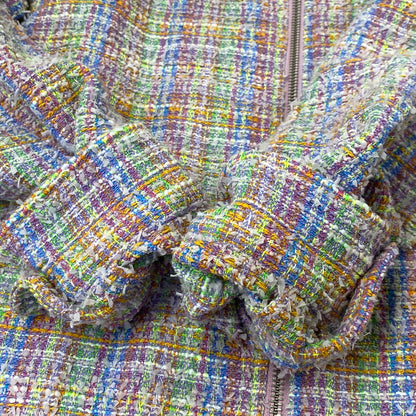【中古品】【メンズ】 SUPREME シュプリーム BOUCLE ZIPUP SHIRT ブークレ ジップアップ シャツ トップス 長袖 149-260915-ya-07-izu サイズ：M カラー：マルチ 万代Net店