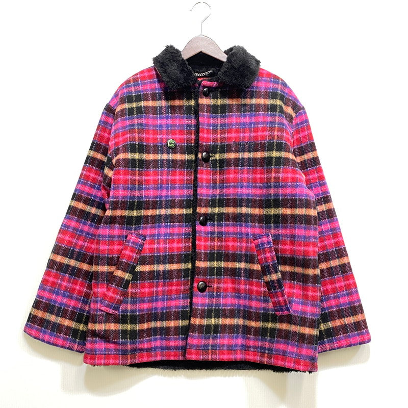 【中古品】【メンズ】 SUPREME シュプリーム 25FW PLAID CAR COAT プラッド カーコート アウター 149-260915-ya-05-izu サイズ：M カラー：ピンク系 万代Net店