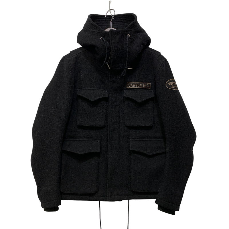 【中古品】【メンズ】 VANSON バンソン M-65 TYPE WOOL HOODED JACKET ウール フーデッド ジャケット アウター 145-260922-ya-09-izu サイズ：M カラー：ブラック 万代Net店