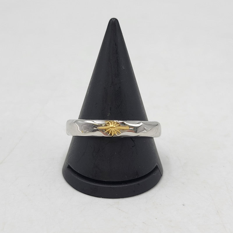 【中古品】【メンズ】 SAAD サード 925 K24 GP たたき SUNSYMBOL RING サンシンボル リング アクセサリー 191-260916-ya-17-izu サイズ：25号 カラー：シルバー 万代Net店