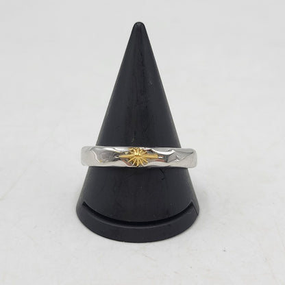 【中古品】【メンズ】 SAAD サード 925 K24 GP たたき SUNSYMBOL RING サンシンボル リング アクセサリー 191-260916-ya-17-izu サイズ：25号 カラー：シルバー 万代Net店