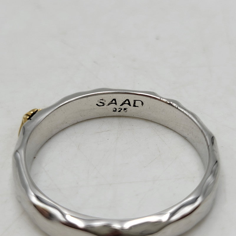 【中古品】【メンズ】 SAAD サード 925 K24 GP たたき SUNSYMBOL RING サンシンボル リング アクセサリー 191-260916-ya-17-izu サイズ：25号 カラー：シルバー 万代Net店