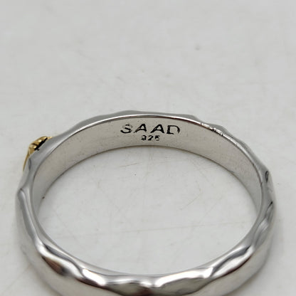 【中古品】【メンズ】 SAAD サード 925 K24 GP たたき SUNSYMBOL RING サンシンボル リング アクセサリー 191-260916-ya-17-izu サイズ：25号 カラー：シルバー 万代Net店