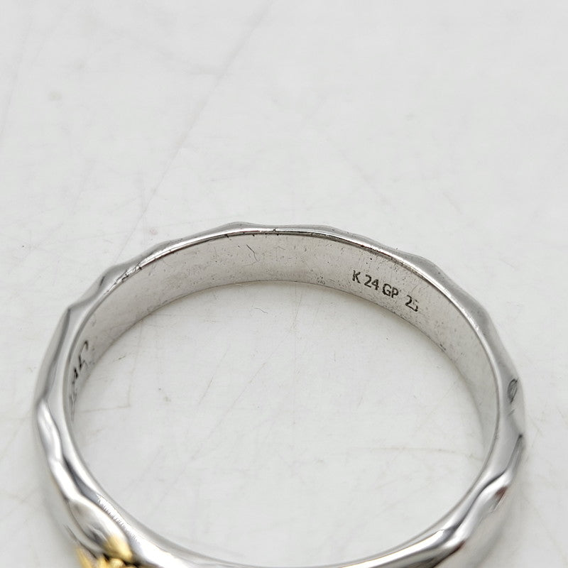 【中古品】【メンズ】 SAAD サード 925 K24 GP たたき SUNSYMBOL RING サンシンボル リング アクセサリー 191-260916-ya-17-izu サイズ：25号 カラー：シルバー 万代Net店