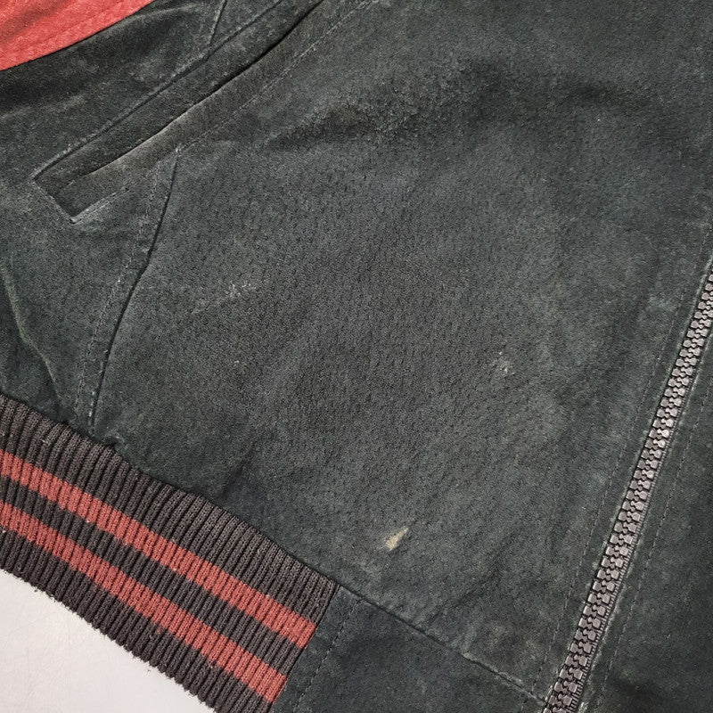【中古品】【メンズ】 NFL エヌエフエル SAN FRANCISCO サンフランシスコ 49ERS SUEDE LEATHER STADIUM JACKET スエード レザー スタジアム ジャケット アウター 146-260916-ya-09-izu サイズ：XL カラー：ブラック×レッド系 万代Net店