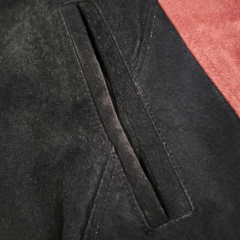 【中古品】【メンズ】 NFL エヌエフエル SAN FRANCISCO サンフランシスコ 49ERS SUEDE LEATHER STADIUM JACKET スエード レザー スタジアム ジャケット アウター 146-260916-ya-09-izu サイズ：XL カラー：ブラック×レッド系 万代Net店