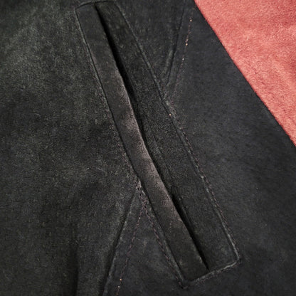 【中古品】【メンズ】 NFL エヌエフエル SAN FRANCISCO サンフランシスコ 49ERS SUEDE LEATHER STADIUM JACKET スエード レザー スタジアム ジャケット アウター 146-260916-ya-09-izu サイズ：XL カラー：ブラック×レッド系 万代Net店