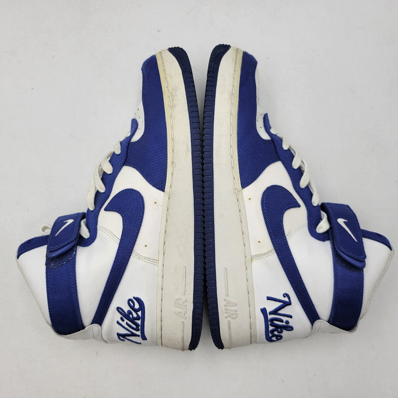 【中古品】【メンズ】 NIKE ナイキ AIR FORCE 1 HIGH '07 LV8 EMB DC8168-100 エアフォース 1 ハイ '07 LV8 EMB スニーカー 靴 160-260921-as-22-izu サイズ：27.5cm カラー：WHITE/RUSH BLUE-RUSH BLUE-WHITE 万代Net店