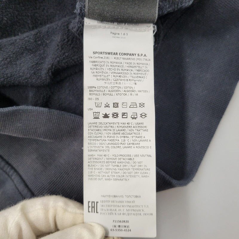 【現状渡し品】【メンズ】 STONE ISLAND ストーンアイランド 711562820 COTTON SWEAT PULLOVER HOODIE コットン スウェット プルオーバー フーディー トップス 長袖 141-260916-ya-05-izu サイズ：M カラー：ブラック 万代Net店